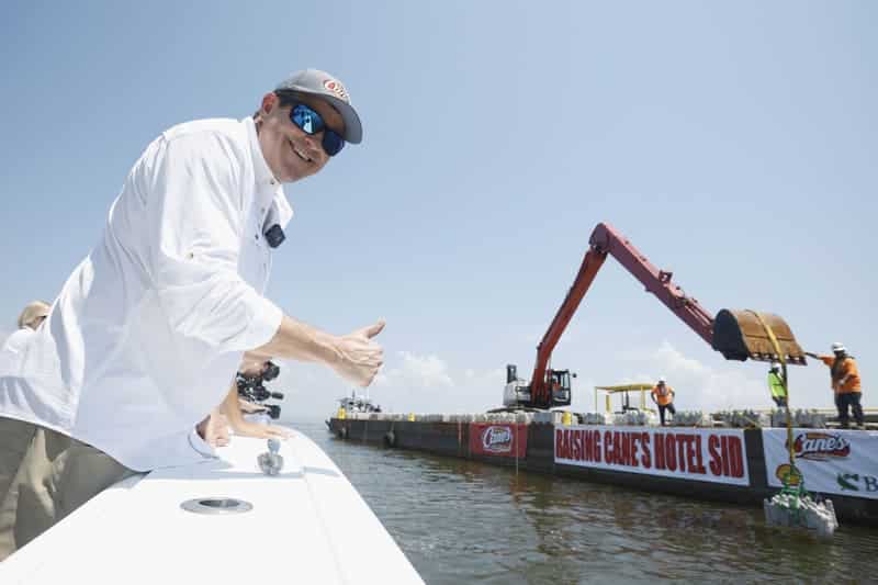 Raising Cane's CEO Todd Graves at the artificial reef