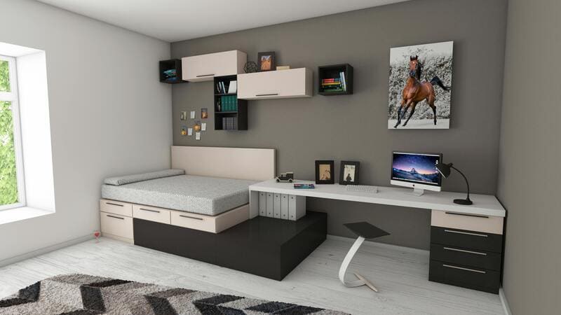 Housing decor with multifunctional furnitures