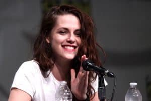 Kristen Stewart talking at a panel