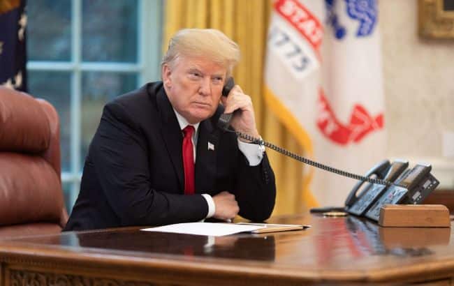 Donald Trump makes phone call