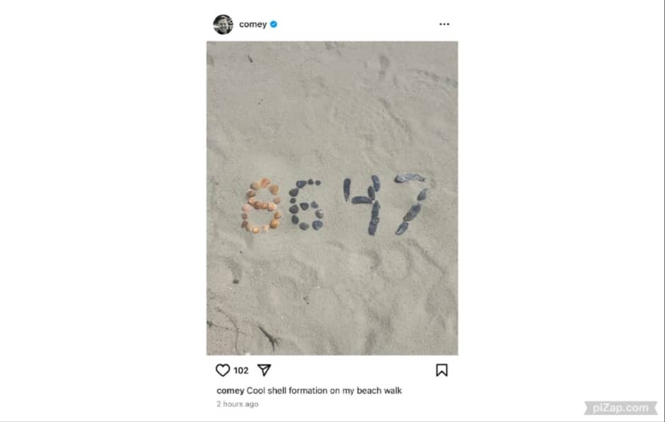 James Comey share s controversial 8647 photo on social media