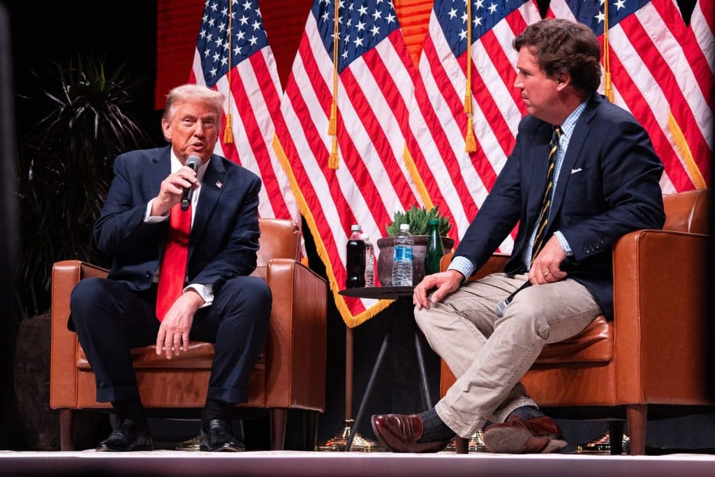 Tucker Carlson talks to Donald Trump about Russell Brand