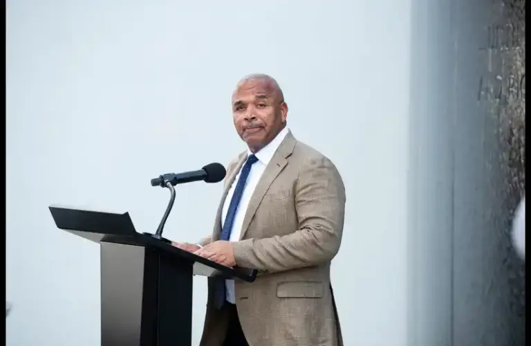 SPLC CEO Bryan Fair Speaking at Ceremony