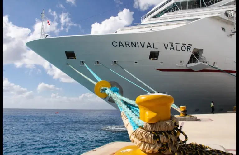 Image of a Carnival Cruise ship, docked on the water, Anna Kepner 18, was killed in a carnival cruise