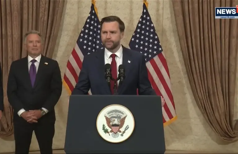 JD Vance press conference after negotiations fall flat with Iran before heading back to the United States.