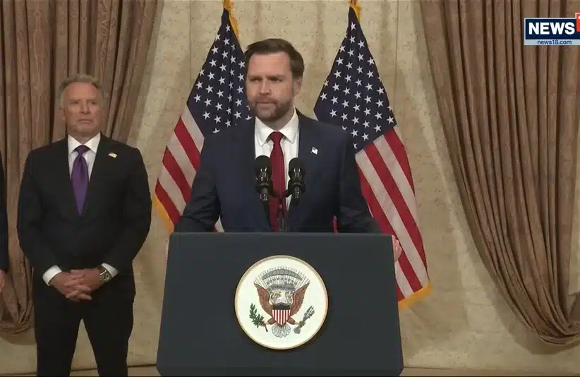 JD Vance press conference after negotiations fall flat with Iran before heading back to the United States.