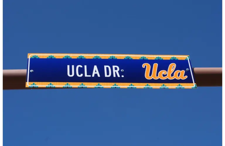 UCLA sign hanging up