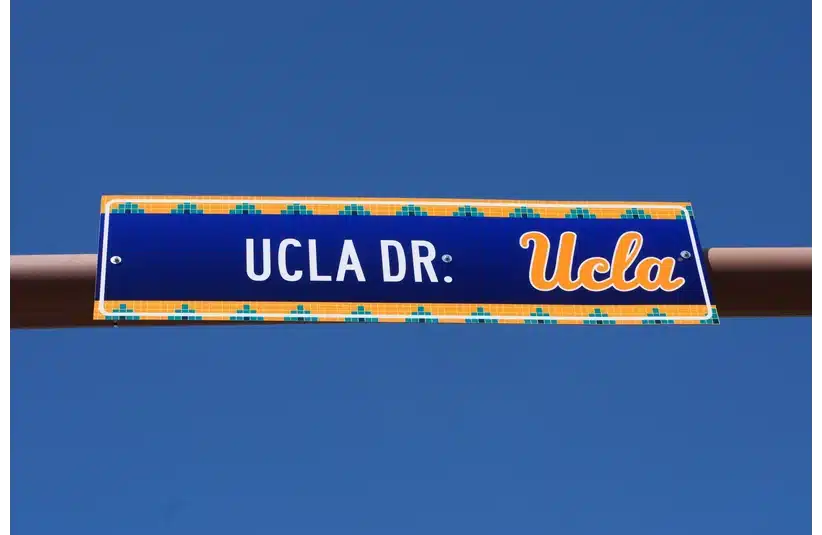 UCLA sign hanging up