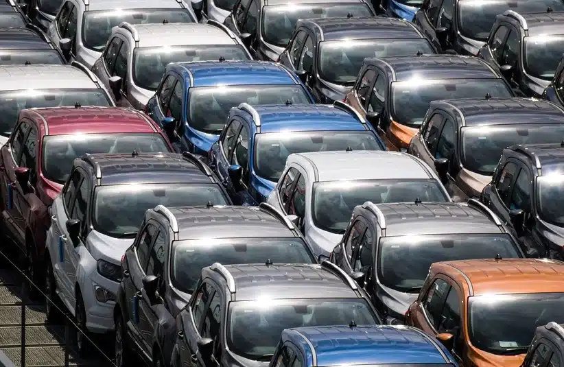 An image resembling a car lot filled with empty cars. What AI technology is taking over your car?