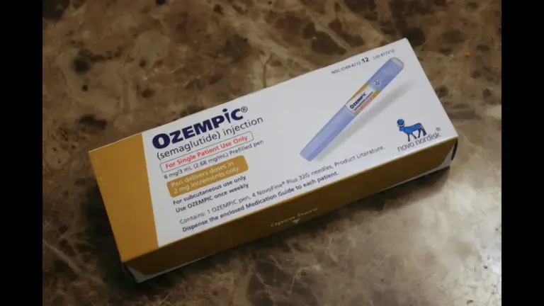 A box of Ozempic diabetes medication on a table, highlighting the treatment context for patients managing blood sugar and studying PAM genetic resistance variations.