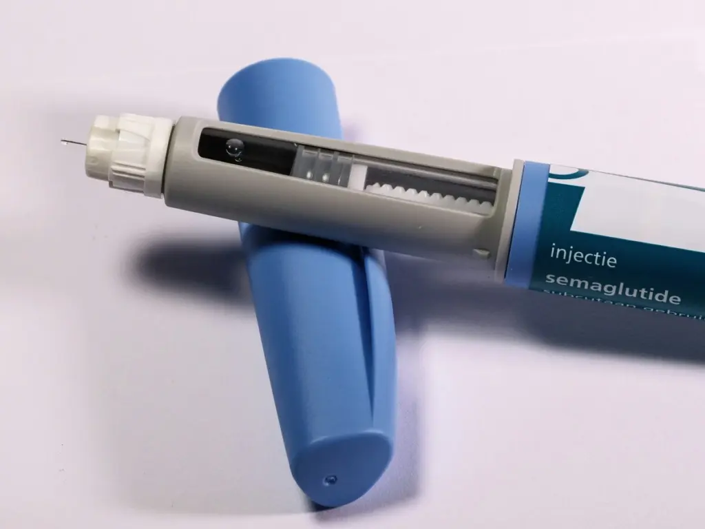 Diabetes injection pin on the table.