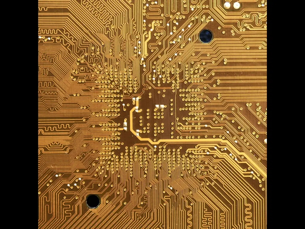 close-up of quantum computer parts.